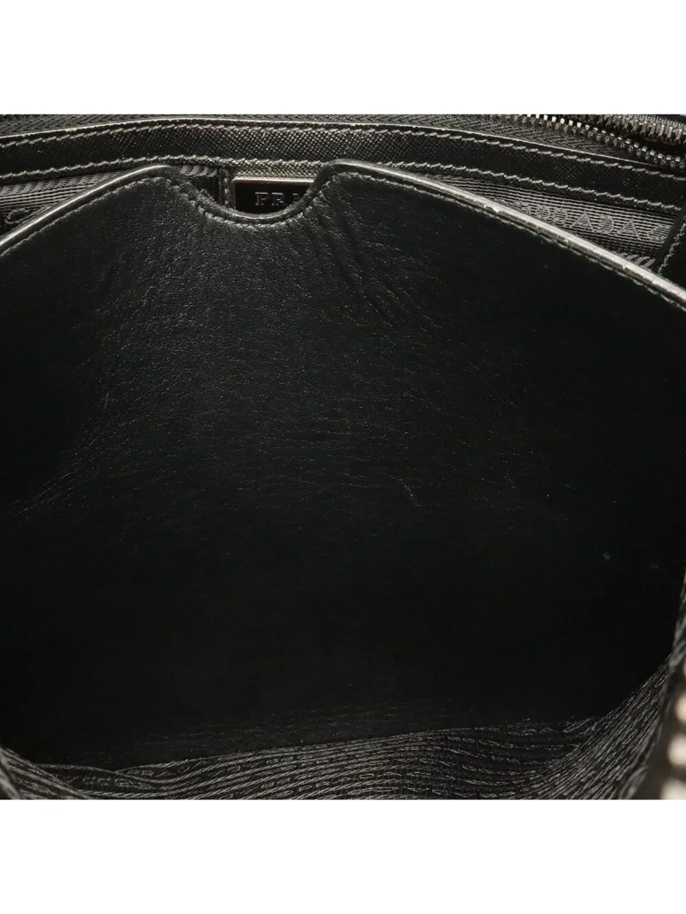 Prada Triangle Logo Tote Business 2-Way Shoulder Bag Crossbody Nylon Leather